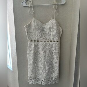 Forever 21 White Lace Strapless Mini Dress